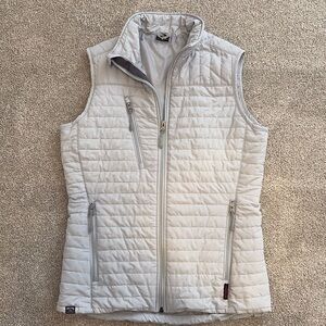 Women’s Light Gray Puffy Zip Up Vest - Size Small - Storm Creek